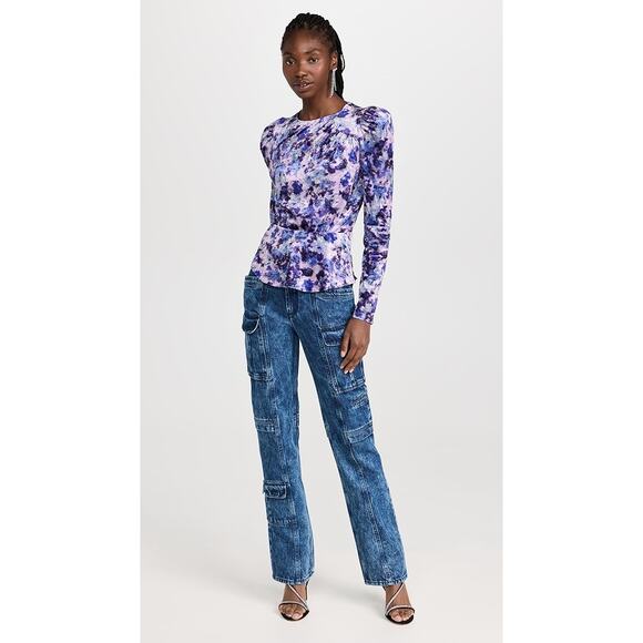 ISABEL MARANT NWT $850 Gudellia Mid Weight Stretch Velvet Top Size 36 (US 2) - Picture 4 of 10